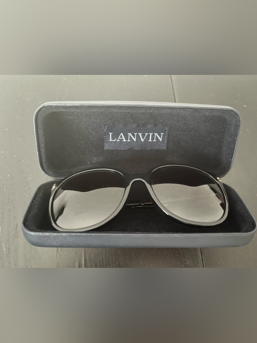 Lanvin Black Sunglasses with Dark Lenses